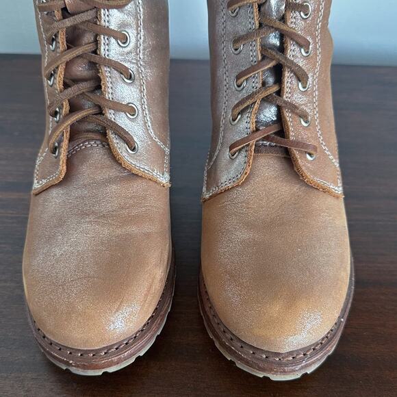 Frye Tan Lace Up Boots - Picture 5 of 12